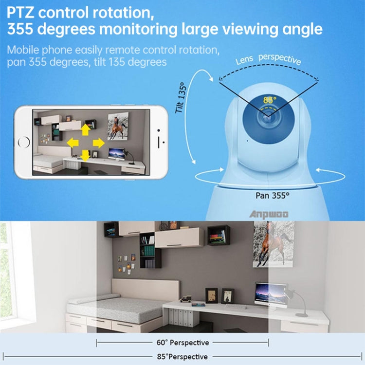 Anpwoo-YT002W 100W 3.6mm Lens Wide Angle 720P Smart WIFI Monitor Camera , Support Night Vision & TF Card Expansion Storage - free shipping - PMC Jewellery - Order now!