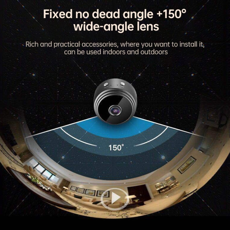 A9 1080P Wifi Wireless Network Camera Wide-angle Recorder(Black) - free shipping - PMC Jewellery - Order now!