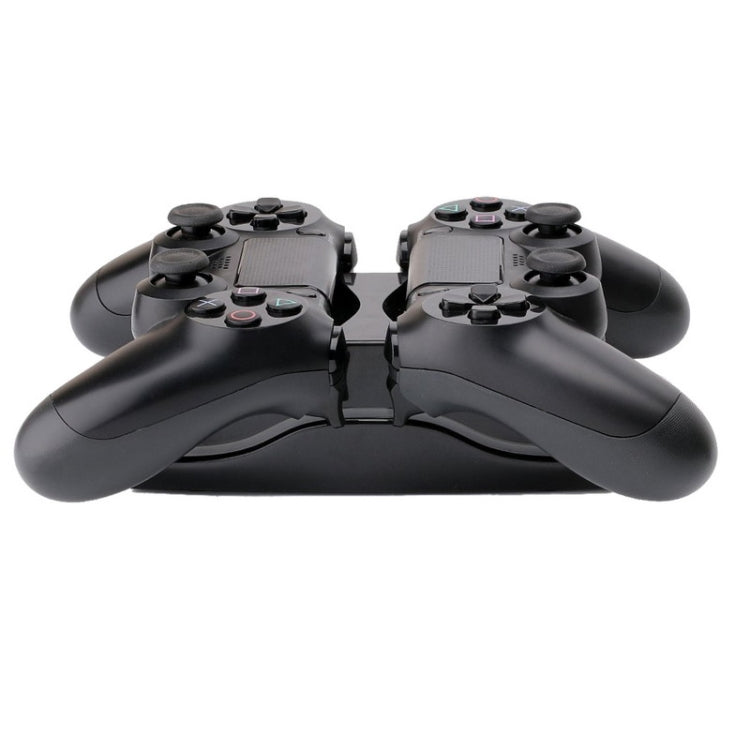 Special UFO Shape 2 x USB Charging Dock Station Stand / Controller Charging Stand for PS4 Playstation 4 with Multi Colors LED(Black)
