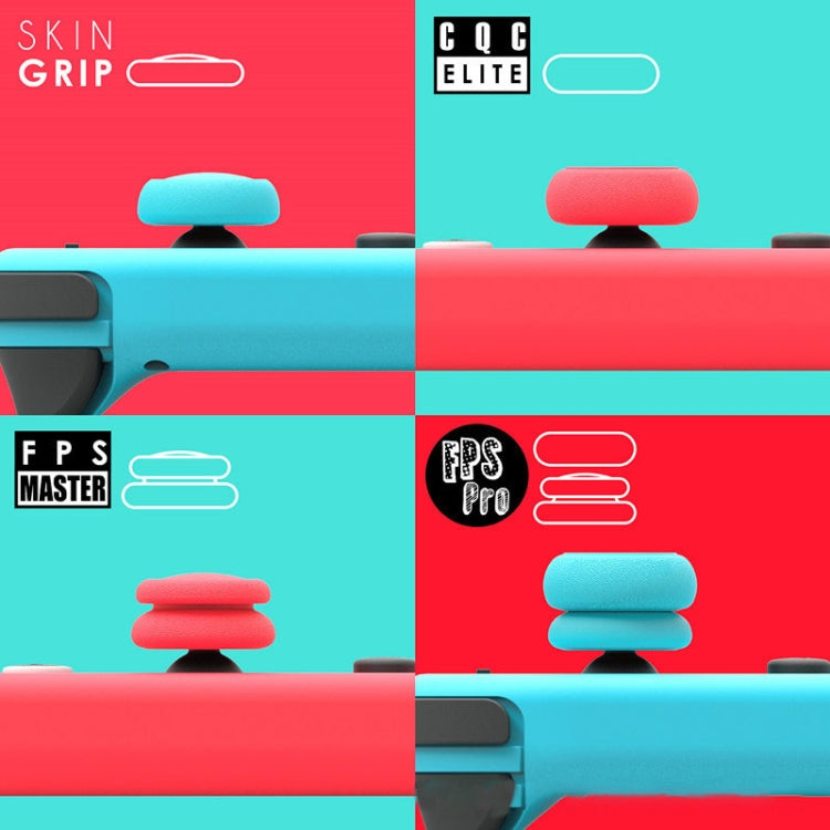 Left + Right Gamepad Rocker Cap Button Cover for NS Pro / PS4(Black)