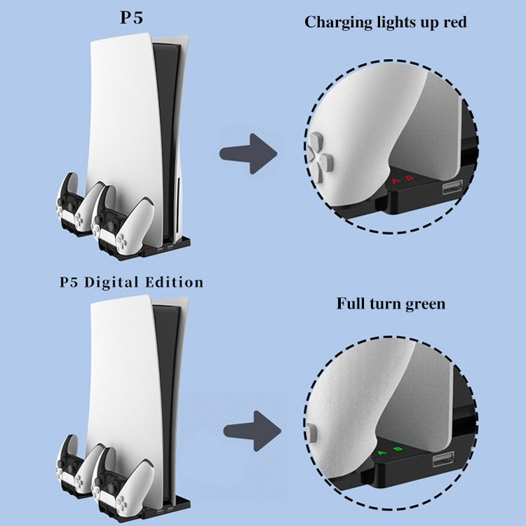 iplay HBP-269 For PS5 De / UHD Charging Stand Vertical Base Holder With Handle Charger - Charger & Power by ipega | Online Shopping South Africa | PMC Jewellery | Buy Now Pay Later Mobicred