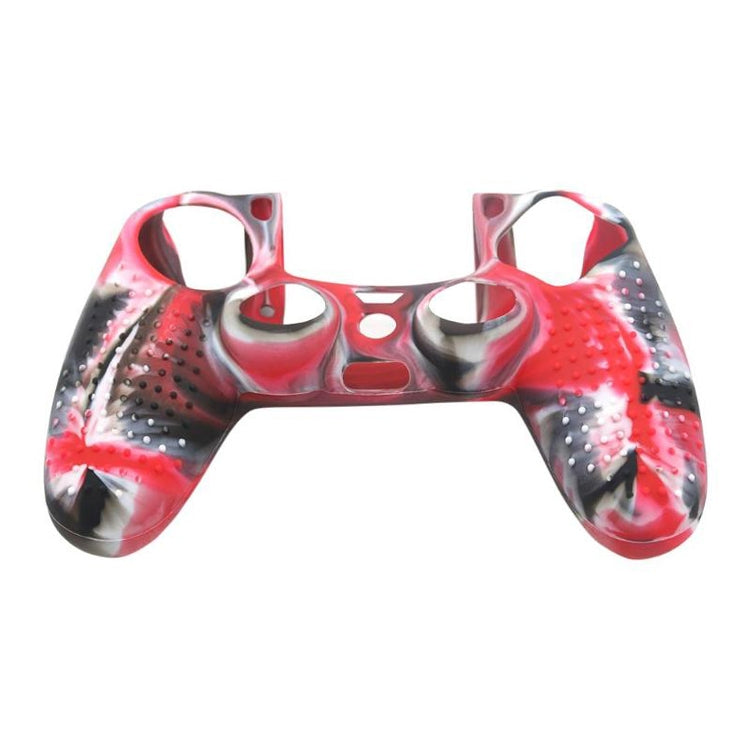 Non-slip Silicone Protective Case for Sony PS4(Red + Black)