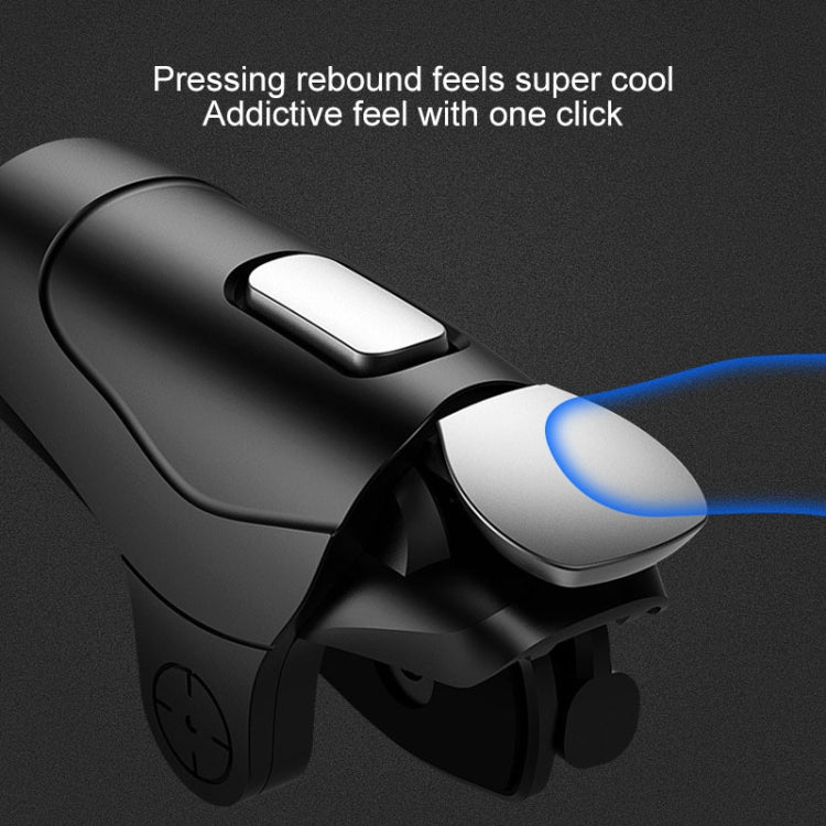 Non-slip Alloy Separable Button Mobile Phone Game Shooting Gamepad, Support Burst Mode, Suitable for 4.7-6.5 inch Mobile Phones(Black)