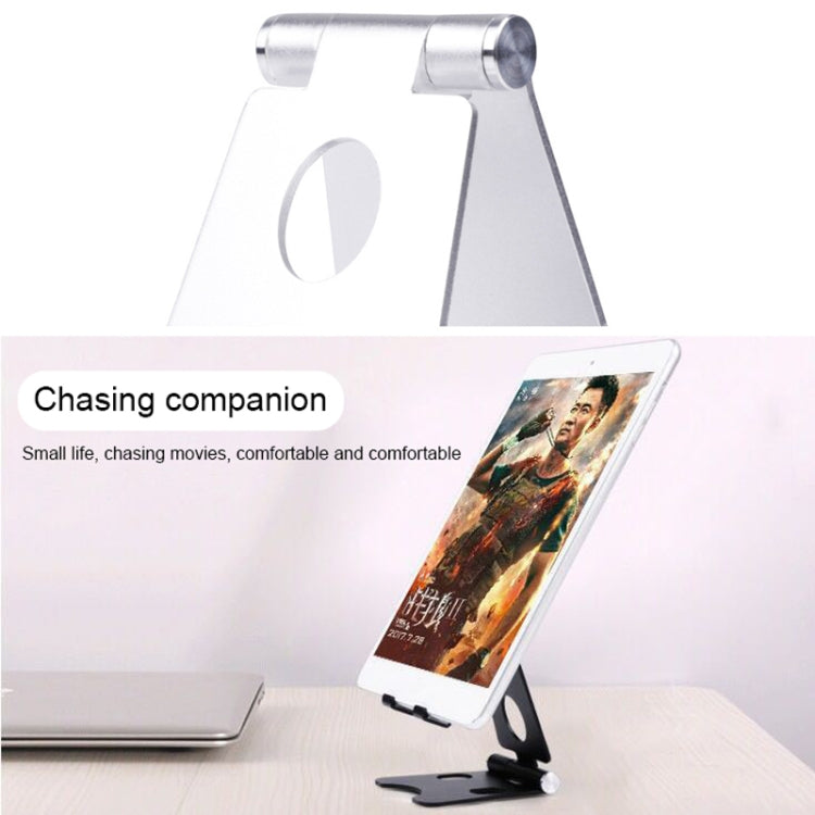 ROOSTAND R2 Aluminum Alloy Mobile Desktop Tablet Bracket Double Folding Lazy Artifact, Size: 6.4x7x9cm(Rose Gold)