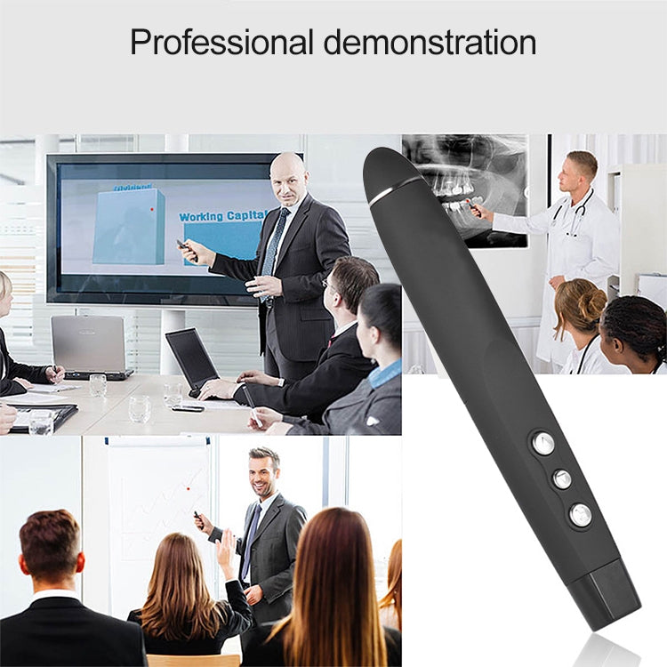 2.4GHz Wireless Laser PowerPoint Page Turning Pen Multimedia Wireless Presentation Projection Pen with USB Receiver, Remote Control Distance: 30m - free shipping - PMC Jewellery - Order now!