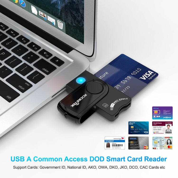 ROCKETEK CR310 USB 3.0 + TF Card + SD Card + SIM Card + Smart Card Multi-function Card Reader - free shipping - PMC Jewellery - Order now!