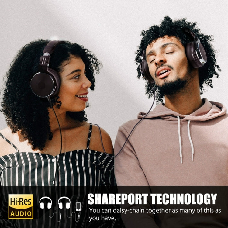 OneOdio Pro-30 Head-mounted Wired Headphone with Microphone(Brown) - free shipping - PMC Jewellery - Order now!