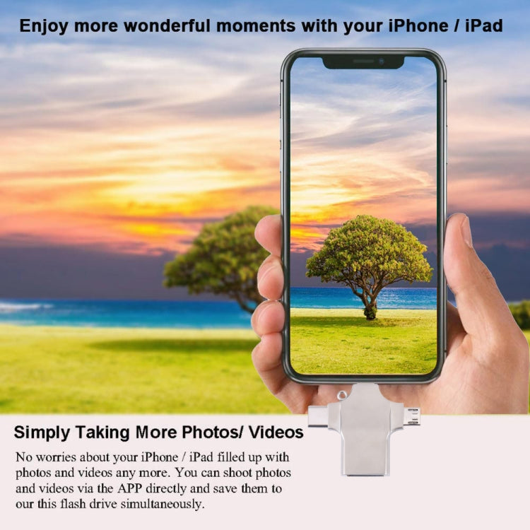 4 in 1 8 Pin + Micro USB + USB-C / Type-C to USB Metal Card Reader - U Disk & Card Reader by PMC TechLife | Online Shopping South Africa | PMC TechLife