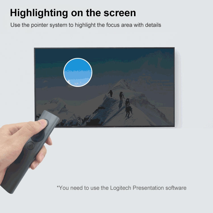 Logitech Spotlight 2.4Ghz USB Wireless Presenter PPT Remote Control Flip Pen (Grey) - free shipping - PMC Jewellery - Order now!