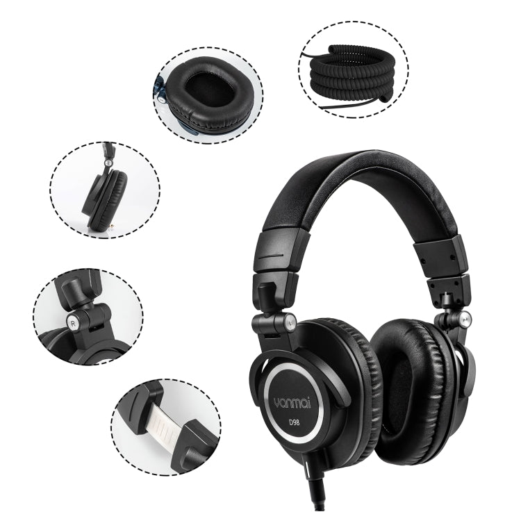 Yanmai D98 Professional Recording Monitor Headphone (Black) - free shipping - PMC Jewellery - Order now!