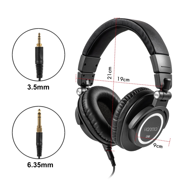 Yanmai D98 Professional Recording Monitor Headphone (Black) - free shipping - PMC Jewellery - Order now!