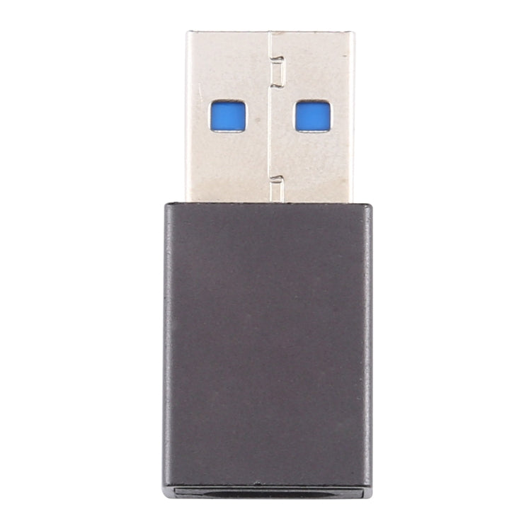 USB 3.0 Male to Type-C / USB-C Female Aluminium Alloy Adapter (Black)