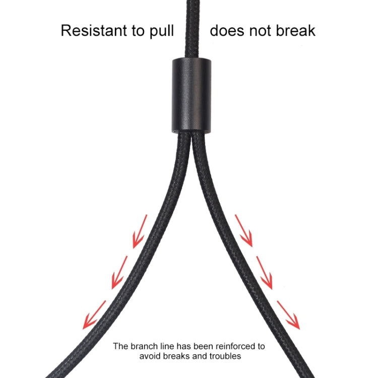 REXLIS 3635 3.5mm Male to Dual RCA Gold-plated Plug Black Cotton Braided Audio Cable for RCA Input Interface Active Speaker, Length: 1m - RCA Cable by REXLIS | Online Shopping South Africa | PMC Jewellery | Buy Now Pay Later Mobicred