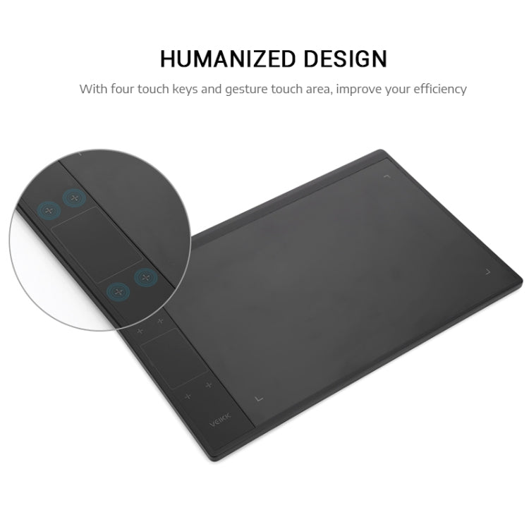 VEIKK A30 10x6 inch 5080 LPI Smart Touch Electronic Graphic Tablet, with Type-c Interface - free shipping - PMC Jewellery - Order now!