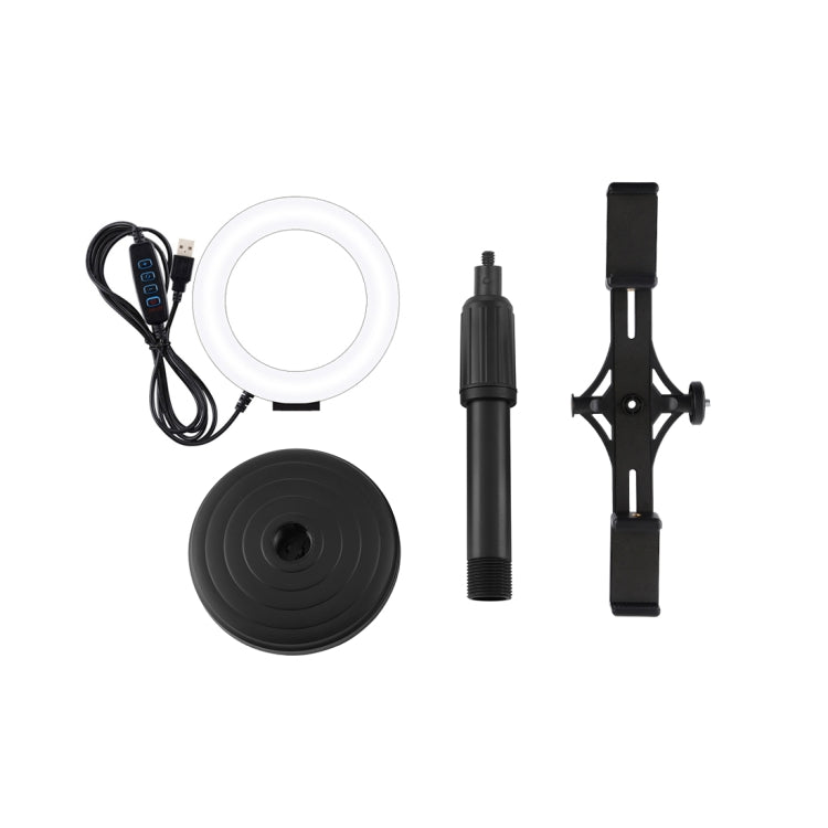 PULUZ 4.7 inch 12cm Ring Light Horizontal Dual Phone Brackets Desktop Holder Video Light Kits - Ring Light by PULUZ | Online Shopping South Africa | PMC TechLife | Buy Now Pay Later Mobicred