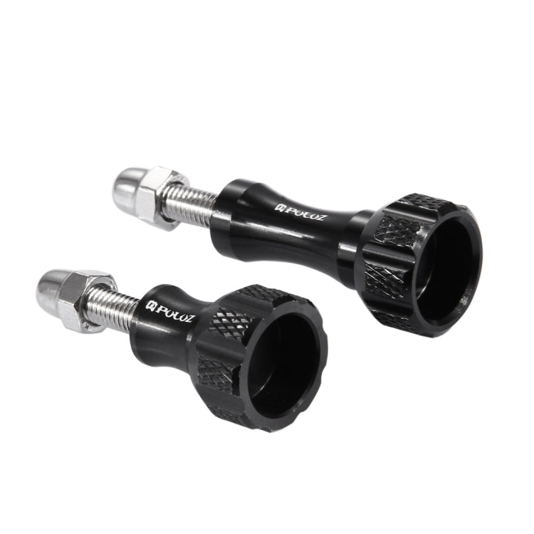 PULUZ CNC Aluminum Thumb Knob Stainless Bolt Nut Screw Set for GoPro Hero11 Black / HERO10 Black / HERO9 Black / HERO8 Black /7 /6 /5 /5 Session /4 Session /4 /3+ /3 /2 /1, DJI Osmo Action, Xiaoyi and Other Action Cameras(Black) - Screws by PULUZ | Online Shopping South Africa | PMC Jewellery