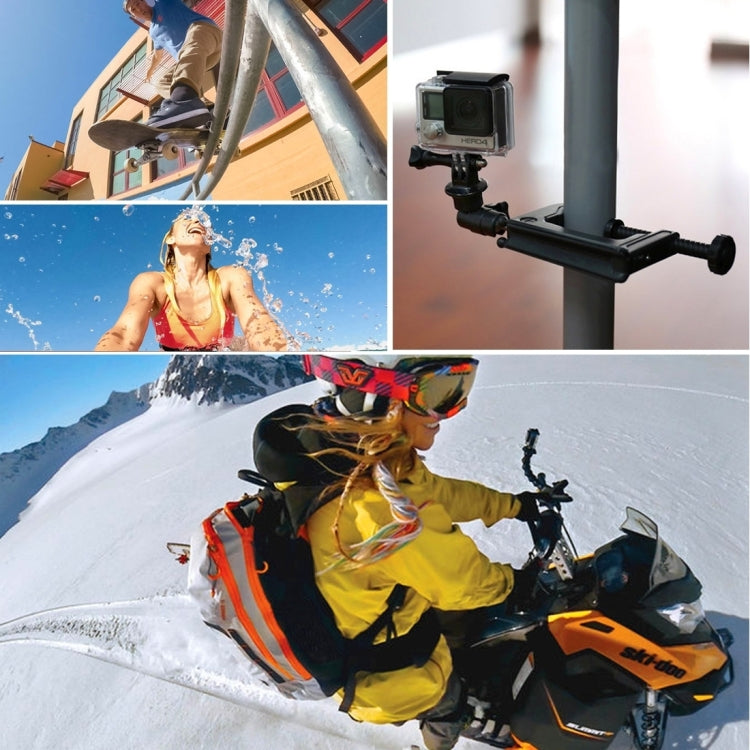 PULUZ 1/4 inch Screw Hole Tripod Mount CNC Adapter for GoPro Hero11 Black / HERO10 Black /9 Black /8 Black /7 /6 /5 /5 Session /4 Session /4 /3+ /3 /2 /1, DJI Osmo Action and Other Action Cameras(Black)