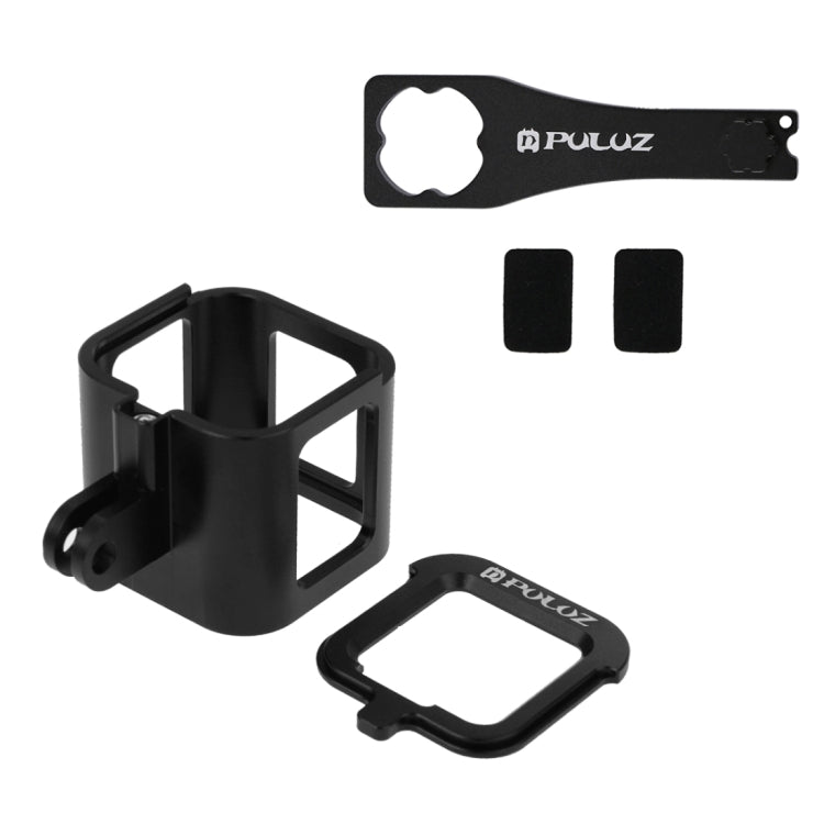PULUZ Housing Shell CNC Aluminum Alloy Protective Cage with Insurance Frame for GoPro HERO5 Session /HERO4 Session /HERO Session(Black) - Metal Cases by PULUZ | Online Shopping South Africa | PMC Jewellery | Buy Now Pay Later Mobicred