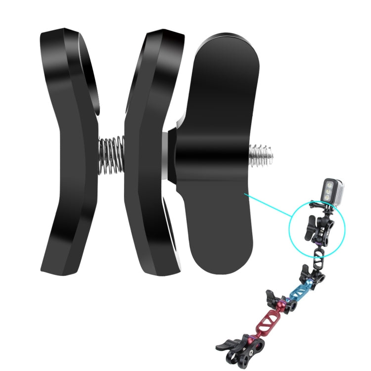 PULUZ Ball Clamp Close Hole Diving Camera Bracket CNC Aluminum Spring Flashlight Clamp for Diving Underwater Photography System(Black) - Diving Accessories by PULUZ | Online Shopping South Africa | PMC Jewellery | Buy Now Pay Later Mobicred