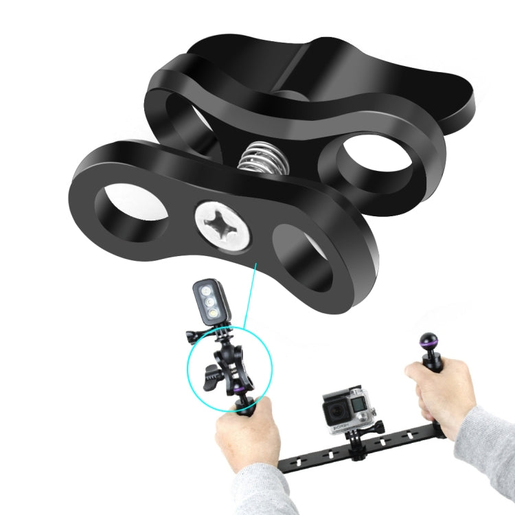 PULUZ Ball Clamp Close Hole Diving Camera Bracket CNC Aluminum Spring Flashlight Clamp for Diving Underwater Photography System(Black) - Diving Accessories by PULUZ | Online Shopping South Africa | PMC Jewellery | Buy Now Pay Later Mobicred
