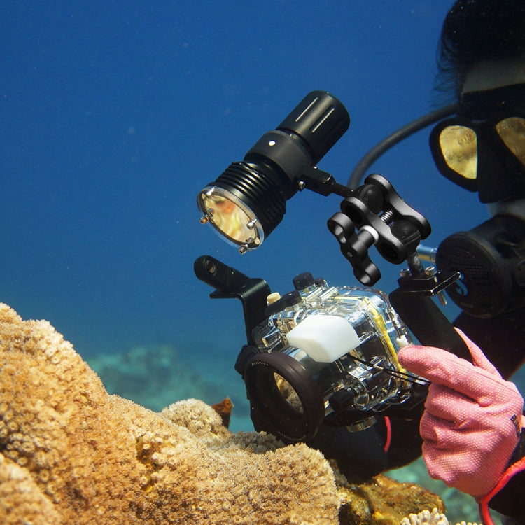 PULUZ Ball Clamp Close Hole Diving Camera Bracket CNC Aluminum Spring Flashlight Clamp for Diving Underwater Photography System(Black) - Diving Accessories by PULUZ | Online Shopping South Africa | PMC Jewellery | Buy Now Pay Later Mobicred