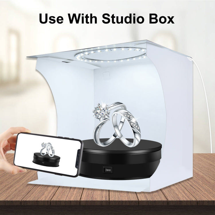PULUZ 15cm Adjusting Speed Rotating Turntable Display Stand, Load: 3kg(Black)