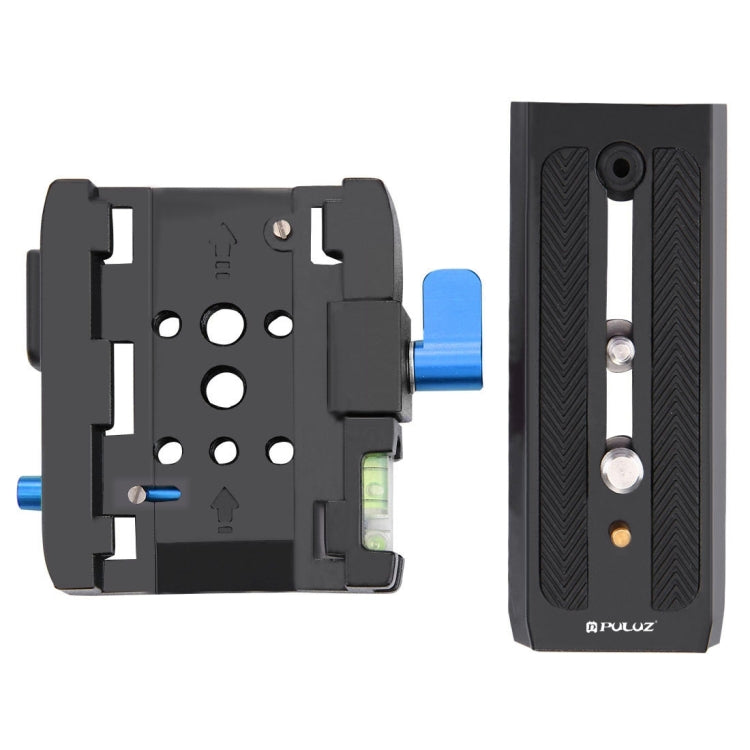 PULUZ Quick Release Clamp Adapter + Quick Release Plate for DSLR & SLR Cameras(Black)