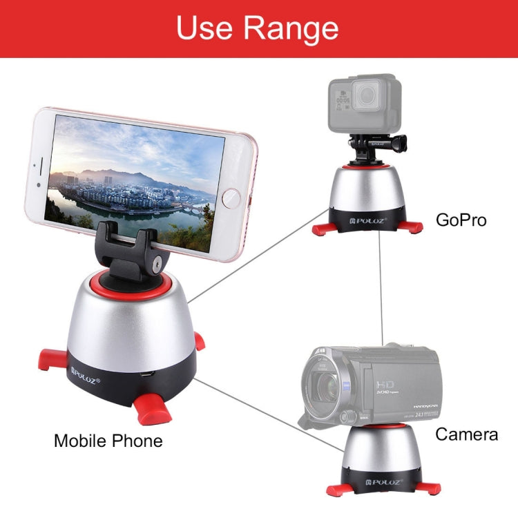 PULUZ Electronic 360 Degree Rotation Panoramic Head with Remote Controller for Smartphones, GoPro, DSLR Cameras(Red) - free shipping - PMC Jewellery - Order now!