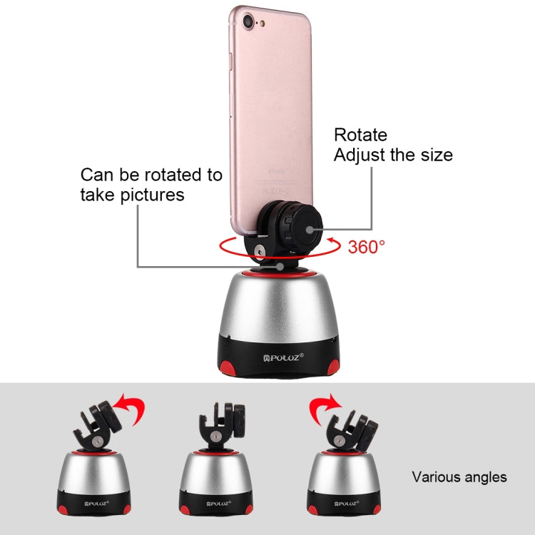 PULUZ Electronic 360 Degree Rotation Panoramic Head with Remote Controller for Smartphones, GoPro, DSLR Cameras(Red) - free shipping - PMC Jewellery - Order now!
