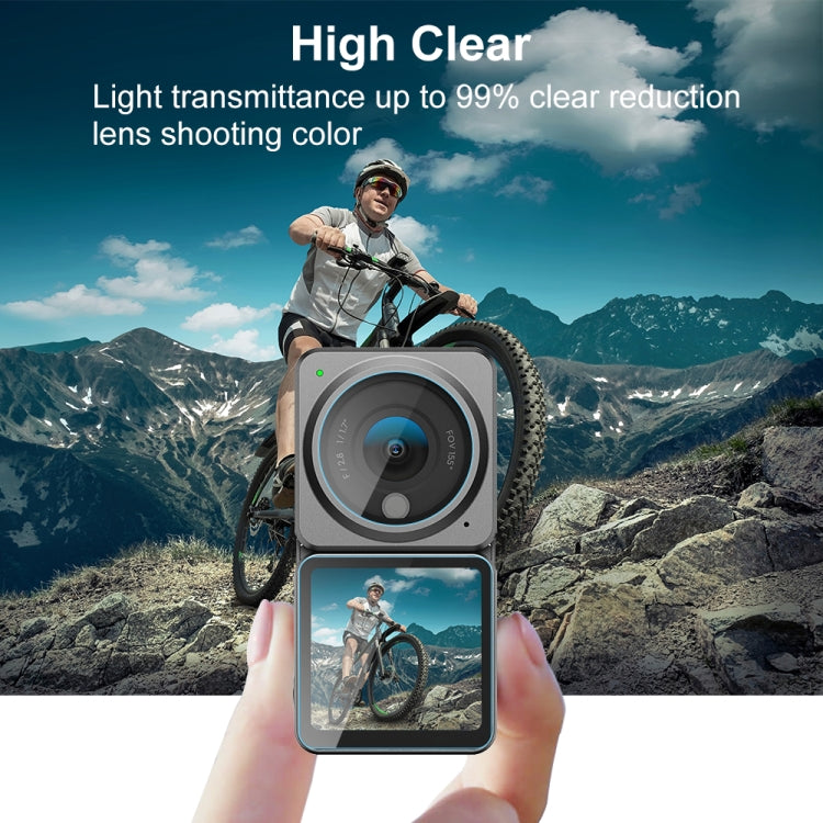 PULUZ 3 in 1 Lens + Front and Back LCD Display 9H 2.5D Tempered Glass Film for DJI Action 2 - Protective Film & Stickers by PULUZ | Online Shopping South Africa | PMC Jewellery | Buy Now Pay Later Mobicred