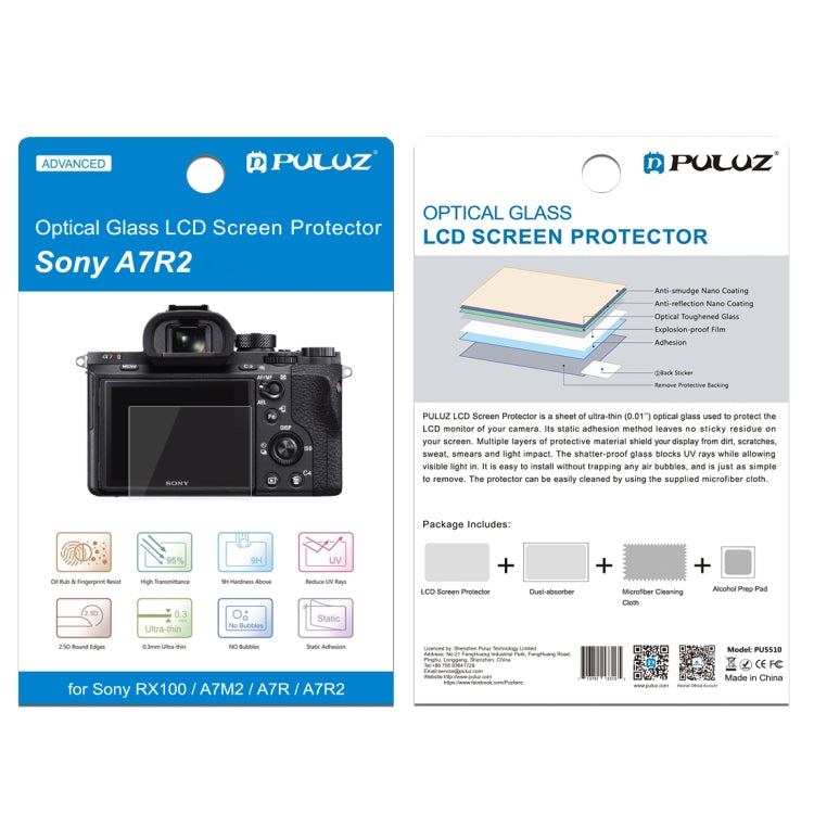 PULUZ 2.5D 9H Tempered Glass Film for Sony RX100, Compatible with Sony A9 / A7C / A7M2 / A7M2 / A7SM2 / A7III / A77 / RX1 / RX1R / RX10 / RX100/II/III/IV/V/IV / RX10IV/III/II / RX100M4 / RX100M5 / A99 ... A9II / RX100M7 / A7RV / WX700 / WX800 / HX99 / A7C - Camera Screen Guard by PULUZ | Online Shopping South Africa | PMC Jewellery | Buy Now Pay Later Mobicred