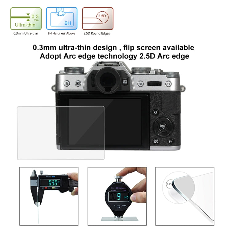 PULUZ 2.5D 9H Tempered Glass Film for Fujifilm X-T10, Compatible with Fujifilm X-A1 / X-A2 / X-M1 / X30 / X-T20 / X-T30 / X-T100 / X-E3, Panasonic GF8, Nikon S2, Casio ZS240 / ZS210 / ZS190 / EX-FR200 / EX-FR110H / EX-FR100L / EX-FRX10 - Camera Screen Guard by PULUZ | Online Shopping South Africa | PMC Jewellery | Buy Now Pay Later Mobicred