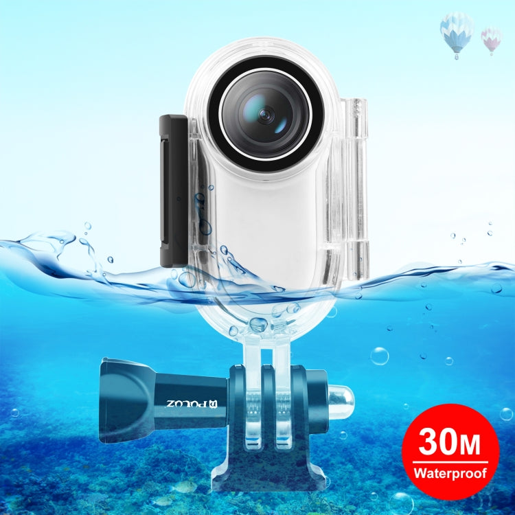 PULUZ 30m Underwater Water-resistant Housing Protective Case for Insta360 GO 2, with Base Adapter & Screw(Transparent)