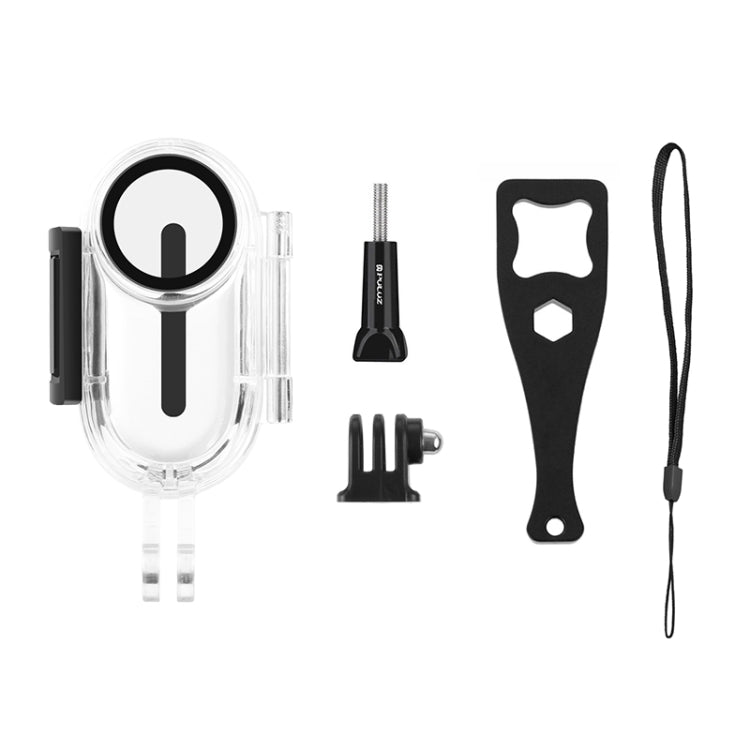 PULUZ 30m Underwater Waterproof Housing Protective Case for Insta360 GO 2, with Base Adapter & Screw(Transparent) - Case & Bags by PULUZ | Online Shopping South Africa | PMC TechLife | Buy Now Pay Later Mobicred