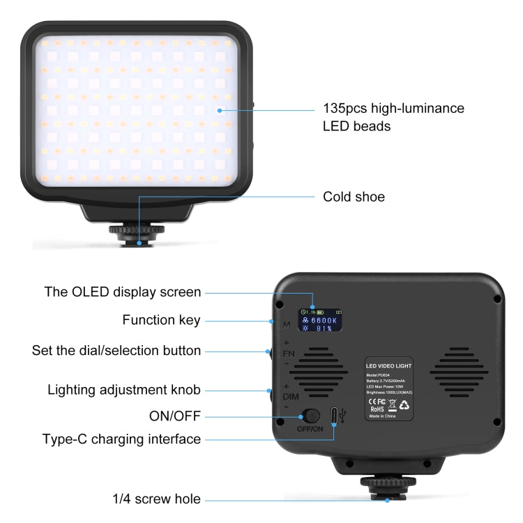 PULUZ Pocket 2500-9900K+RGB Full Color Beauty Fill Light Handheld On-Camera Photography LED Light - by PULUZ | Online Shopping South Africa | PMC Jewellery | Buy Now Pay Later Mobicred