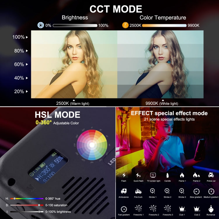 PULUZ Pocket 2500-9900K+RGB Full Color Beauty Fill Light Handheld On-Camera Photography LED Light - by PULUZ | Online Shopping South Africa | PMC Jewellery | Buy Now Pay Later Mobicred