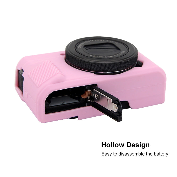 PULUZ Soft Silicone Protective Case for Canon EOS G7 X Mark II(Pink) - Protective Case by PULUZ | Online Shopping South Africa | PMC TechLife | Buy Now Pay Later Mobicred