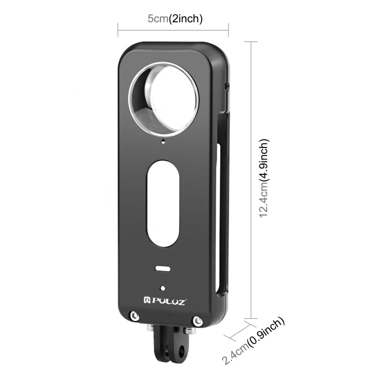 For Insta360 X3 PULUZ Metal Protective Cage Rig Housing Frame with Lens Protector(Black) - free shipping - PMC Jewellery - Order now!
