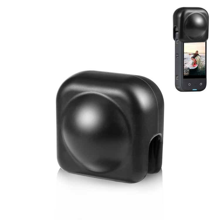For Insta360 X3 PULUZ Silicone Protective Lens Cover(Black)