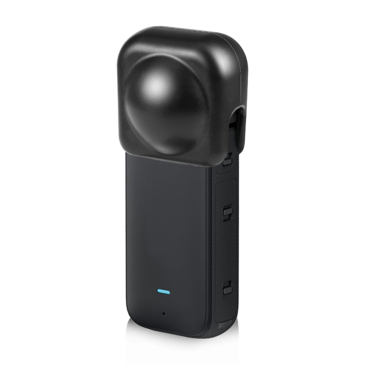 For Insta360 X3 PULUZ Silicone Protective Lens Cover(Black)