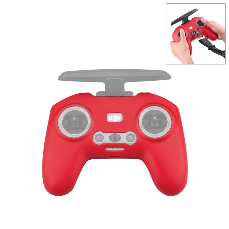 For DJI FPV Combo Remote Control PULUZ Silicone Protective Case(Red) - by PULUZ | Online Shopping South Africa | PMC Jewellery