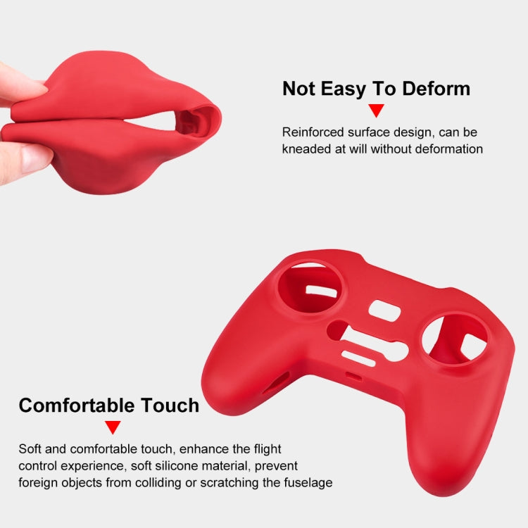 For DJI FPV Combo Remote Control PULUZ Silicone Protective Case(Red) - by PULUZ | Online Shopping South Africa | PMC Jewellery
