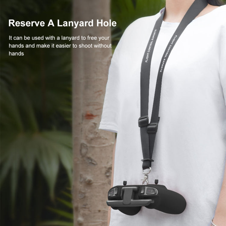For DJI FPV Combo Remote Control PULUZ Silicone Protective Case with Neck Strap(Black) - free shipping - PMC Jewellery - Order now!