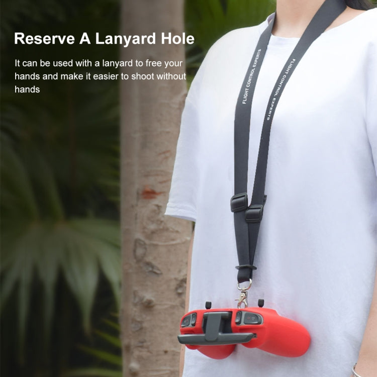 For DJI FPV Combo Remote Control PULUZ Silicone Protective Case with Neck Strap(Red) - Cases & Bags by PULUZ | Online Shopping South Africa | PMC Jewellery | Buy Now Pay Later Mobicred