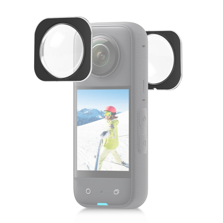 For Insta360 X3 PULUZ Lens Guard Optical Glass Protective Cover (Black) - free shipping - PMC Jewellery - Order now!