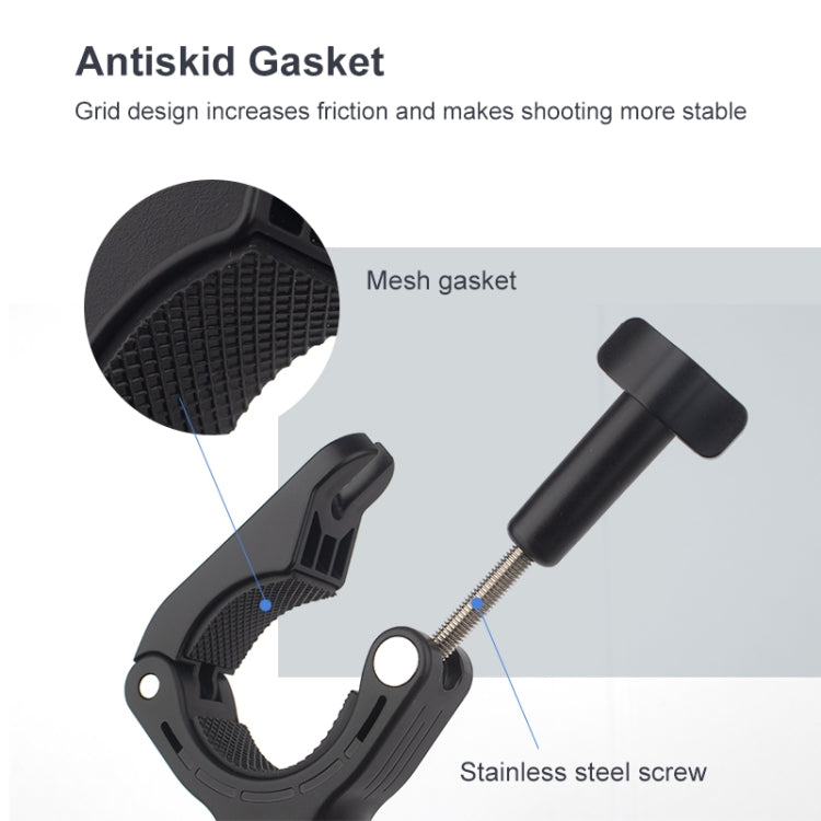 PULUZ Handlebar Arm Mount with Phone Clamp & Mount Adapter & Long Screw