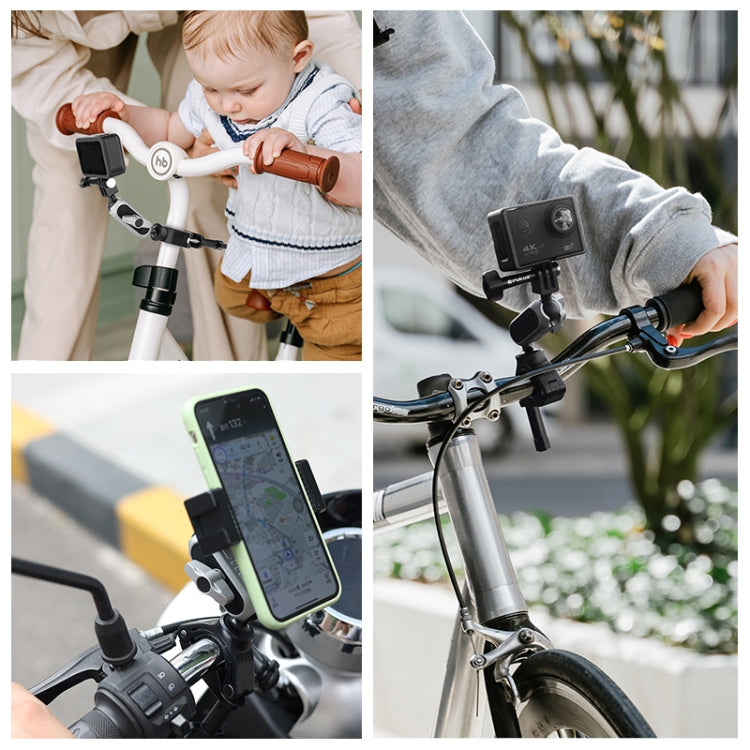 PULUZ Handlebar Arm Mount with Phone Clamp & Mount Adapter & Long Screw