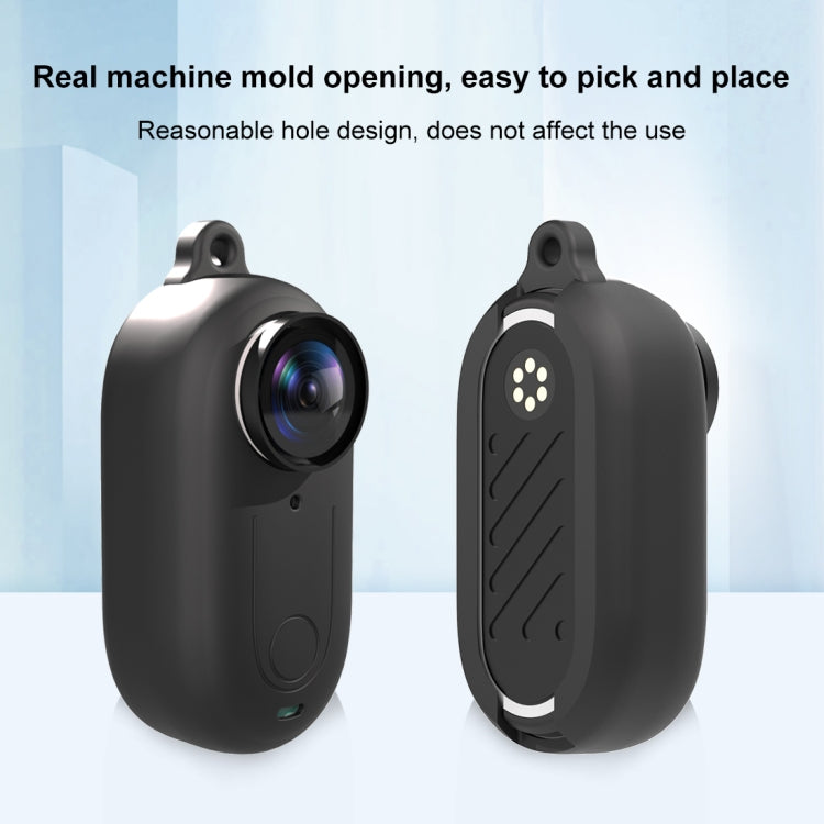 For Insta360 GO 3 PULUZ Camera Silicone Case with Lens Cover (Black)