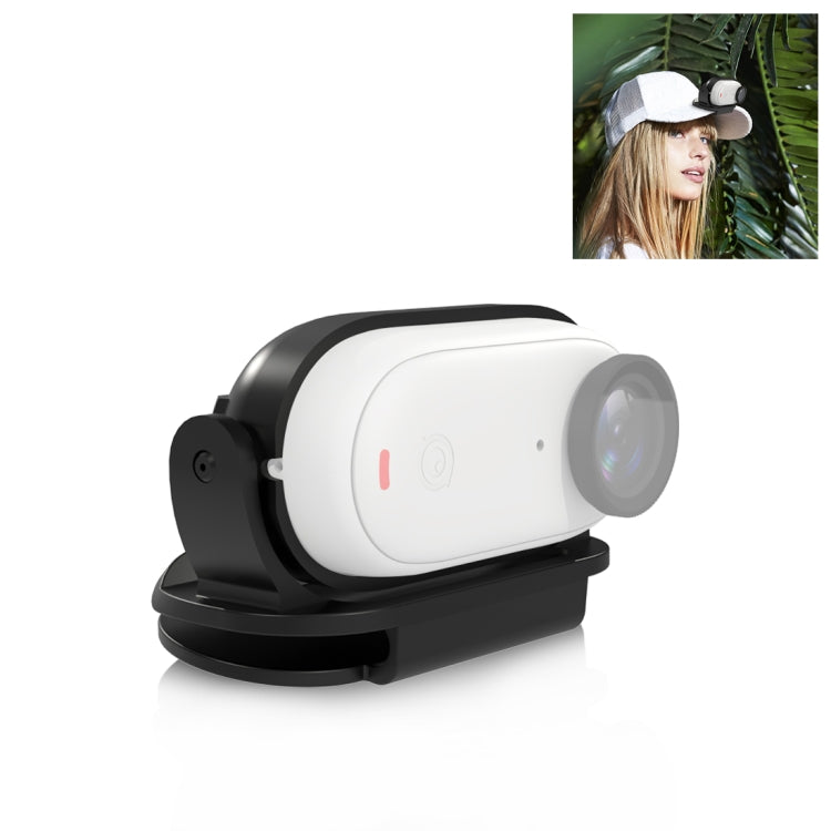 For Insta360 GO3 / GO 3S PULUZ Easy Clip Hat Clip Quick Release Clamp Magnetic Frame Fixed Mount (Black) - Mount & Holder by PULUZ | Online Shopping South Africa | PMC Jewellery | Buy Now Pay Later Mobicred
