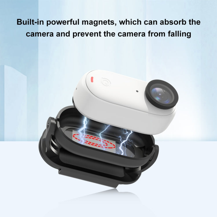 For Insta360 GO3 / GO 3S PULUZ Easy Clip Hat Clip Quick Release Clamp Magnetic Frame Fixed Mount (Black) - Mount & Holder by PULUZ | Online Shopping South Africa | PMC Jewellery | Buy Now Pay Later Mobicred